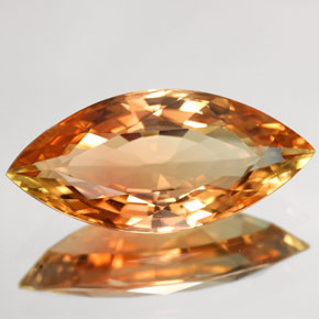 6.96克拉天然多色碧玺，马眼形，20.5×9.5毫米，VVS