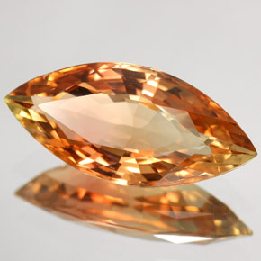 6.96克拉天然多色碧玺，马眼形，20.5×9.5毫米，VVS