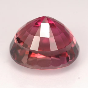 6.12克拉天然粉色碧玺，椭圆形切割，11.3×9.7毫米，VVS-VS
