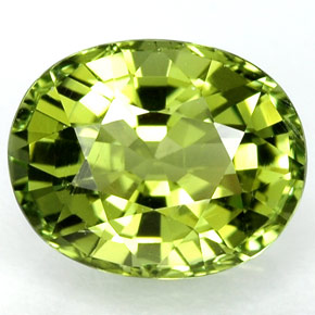 2.13克拉天然绿色碧玺，椭圆形切割，8.8×7.1毫米，VVS