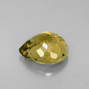 2.59克拉天然黄色碧玺，梨形，9.5×8.8毫米，IF