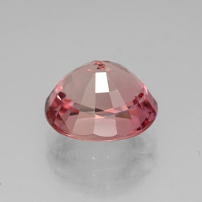 3.43克拉天然粉色碧玺，椭圆形切割，9.7×8.5毫米，VVS