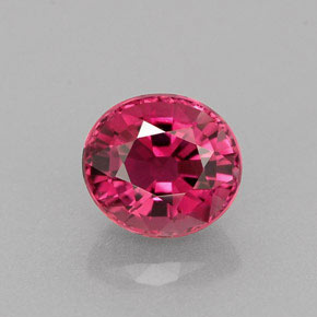0.89克拉天然粉色碧玺，椭圆形切割，6.1×5.5毫米，VVS-VS