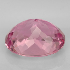 5.10克拉天然粉色碧玺，椭圆形切割，12×9.8毫米，VS