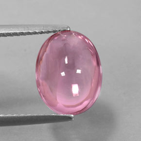 3.35克拉天然粉色碧玺，椭圆形切割，11.3×8.7毫米，透明