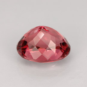 3.09克拉天然粉色碧玺，椭圆形切割，9.9×7.8毫米，VVS