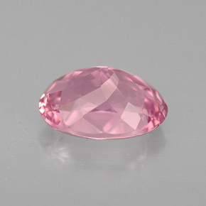 2.19克拉天然粉色碧玺，椭圆形切割，9.6×7.1毫米，VVS