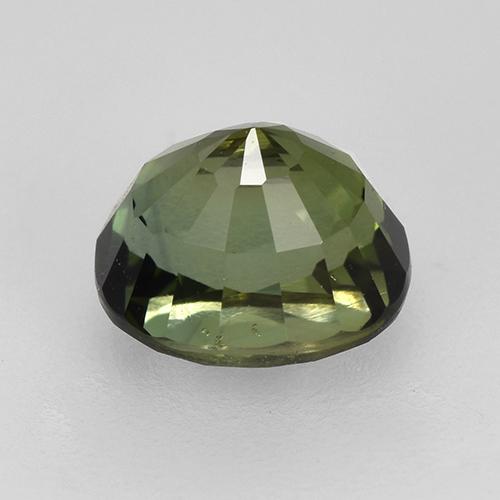 1.53克拉天然绿色碧玺，椭圆形切割，7×6.1毫米，VVS-VS