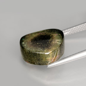 9.19克拉天然多色碧玺，异形，13×11.8毫米，透明