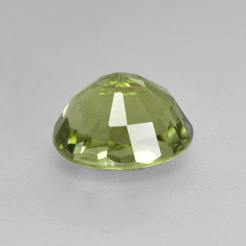 1.27克拉天然绿色碧玺，椭圆形切割，7×6毫米，VS