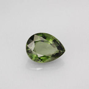 1.45克拉天然绿色碧玺，梨形，8.5×6.3毫米，VVS
