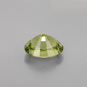 1.63克拉天然绿色碧玺，椭圆形切割，8.3×6.4毫米，VVS
