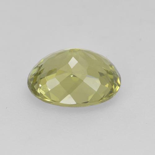 1.25克拉天然黄色碧玺，椭圆形切割，7.6×6.1毫米，VS