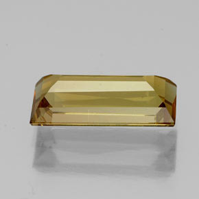 1.55克拉天然黄金色碧玺，长方形切工，10.4×4.5毫米，SI
