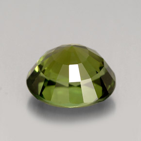 3.15克拉天然绿色碧玺，椭圆形切割，9.3×8.5毫米，VVS