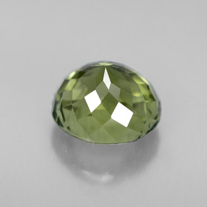 3.10克拉天然绿色碧玺，椭圆形切割，9×8.5毫米，VVS-VS