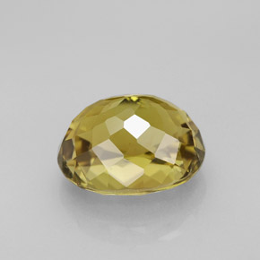 3.97克拉天然黄色碧玺，椭圆形切割，10.4×8.5毫米，VVS