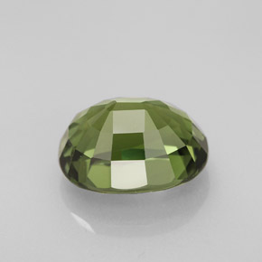 3.72克拉天然绿色碧玺，椭圆形切割，10.6×8.3毫米，VVS
