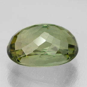 3.74克拉天然绿色碧玺，椭圆形切割，10.8×7.8毫米，VVS-VS