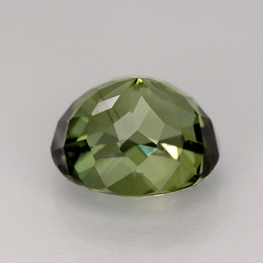 4.07克拉天然绿色碧玺，椭圆形切割，10.2×9.1毫米，VVS-VS