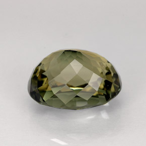 3.43克拉天然绿色碧玺，椭圆形切割，9.9×8.2毫米，VVS