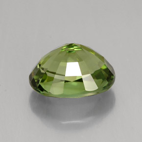 2.37克拉天然绿色碧玺，椭圆形切割，9.1×7.3毫米，VVS