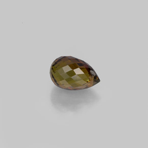 0.89克拉天然橙色碧玺，水滴珠形切工，6.6×4.3毫米，VS