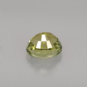 1.29克拉天然绿色碧玺，椭圆形切割，7.1×6毫米，VVS