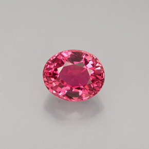 1.12克拉天然粉色碧玺，椭圆形切割，6.8×5.7毫米，VVS