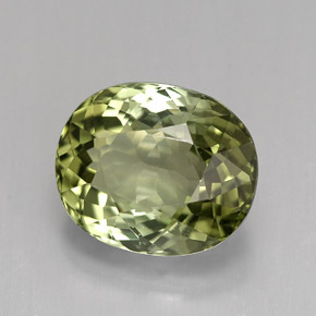 4.12克拉天然绿色碧玺，椭圆形切割，10.4×8.7毫米，VVS