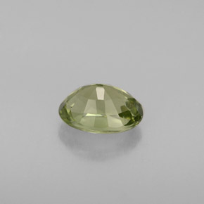 0.95克拉天然绿色碧玺，椭圆形切割，7.1×5.2毫米，VVS