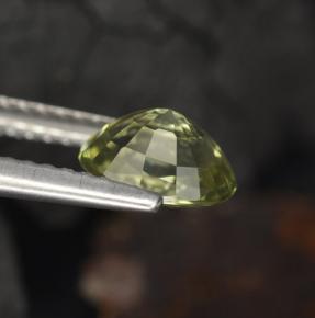 0.96克拉天然绿色碧玺，椭圆形切割，7×5.3毫米，VVS