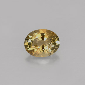 0.82克拉天然棕色碧玺，椭圆形切割，6.8×5.5毫米，VVS