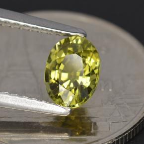 0.79克拉天然绿色碧玺，椭圆形切割，6.7×4.9毫米，VVS