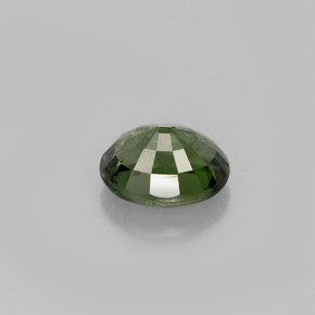1.01克拉天然绿色碧玺，椭圆形切割，7×5.3毫米，VS