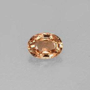 0.87克拉天然黄色碧玺，椭圆形切割，7×5.1毫米，VVS