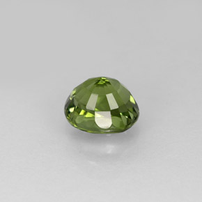 0.93克拉天然绿色碧玺，椭圆形切割，6.1×5.2毫米，VVS