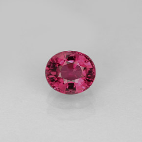 0.85克拉天然粉色碧玺，椭圆形切割，6.1×5.2毫米，VVS-VS