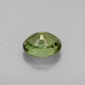 0.83克拉天然绿色碧玺，椭圆形切割，6.4×5.1毫米，VVS-VS