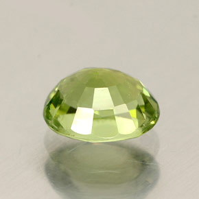 0.83克拉天然绿色碧玺，椭圆形切割，6.2×5.3毫米，VVS-VS