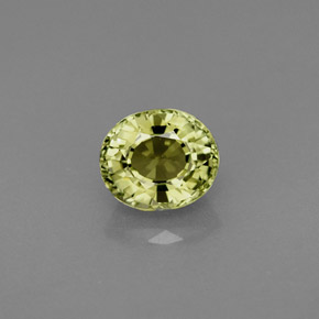 0.89克拉天然绿色碧玺，椭圆形切割，6.2×5.3毫米，IF