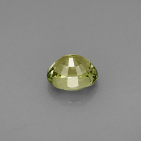 0.89克拉天然绿色碧玺，椭圆形切割，6.2×5.3毫米，IF