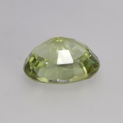 0.79克拉天然绿色碧玺，椭圆形切割，6.3×5.2毫米，VVS