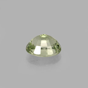 0.77克拉天然绿色碧玺，椭圆形切割，6.2×5.1毫米，VVS