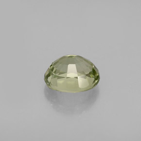 0.79克拉天然绿色碧玺，椭圆形切割，6×5.3毫米，IF