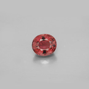 0.99克拉天然粉色碧玺，椭圆形切割，6.4×5.6毫米，VVS