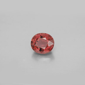 0.99克拉天然粉色碧玺，椭圆形切割，6.4×5.6毫米，VVS