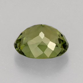 1.85克拉天然绿色碧玺，椭圆形切割，8.4×7毫米，VVS