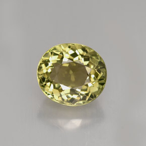 1.94克拉天然绿色碧玺，椭圆形切割，7.8×6.9毫米，VVS
