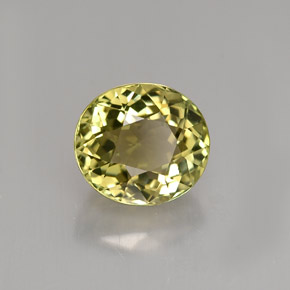 1.94克拉天然绿色碧玺，椭圆形切割，7.8×6.9毫米，VVS